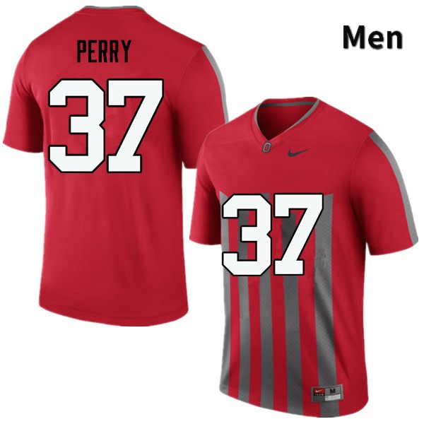 Men's Ohio State Buckeyes #37 Joshua Perry Throwback Game College Stitched Football Jersey 23YS048RR